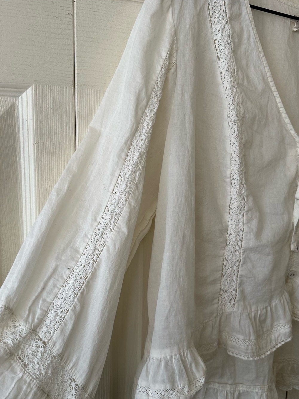 Torrid Festi Bohemian/Cottage Core Cream Ruffle Peasant Blouse - Picture 8 of 10